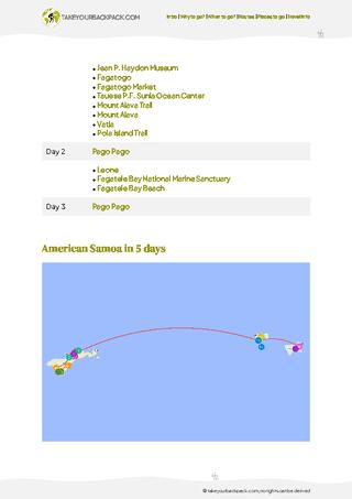 example page 2 from our offline Travel Guide for American Samoa